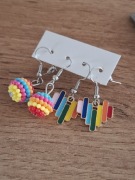 Kolczyki tęczowe serca