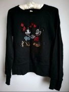 Czarna bluza Disney Mickey Minnie jety dżety kryształki rozmiar L