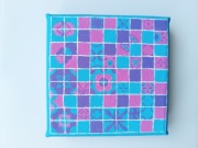 Obraz 10x10 cm farby akrylowe, ręcznie malowany, pastelowy, abstrakcja
