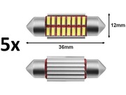 5x ŻARÓWKA RURKOWA 36mm CANBUS 16x LED C5W C10W