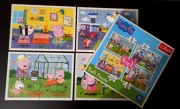 Puzzle dla dzieci. Świnka Peppa i przyjaciele. Trefl. 4 w 1
