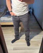 H&M spodnie męskie jeansowe szare 32