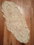 Stara serwetka złota bawełna merceryzowana druty