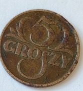 5 groszy 1928 – II RP, orzeł – moneta kolekcjonerska