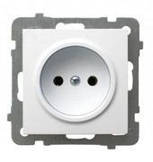 Gniazdo pojedyncze z uziemieniem OSPEL GP-1GZ/m/00-t BIAŁY
