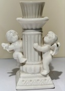 Świecznik ceramiczny z aniołami 11 cm 24148