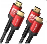 JSAUX Kabel HDMI 8K 3m, 2 sztuki, 48 Gb/s, Highspeed HDMI - Czerwony
