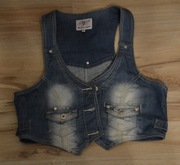 Kamizelka jeans dla dziewczynki XL
