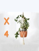 IKEA BOTANISK wiszący kwietnik sznurek makrama na ścianę, sufit 4 sztuki