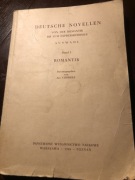 Stara Ksiazka Deutsche Novellen „Romantik” , Jan Chodera 1969r