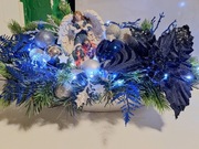 Stroik bożonarodzeniowy,  św. Rodzina,  lampki