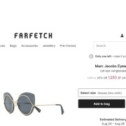 okulary przeciwsłoneczne Marc Jacobs kocie oko