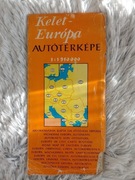WSCHODNIA EUROPA stara mapa samochodowa węgierska