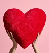 Poduszka serce walentynki czerwona 40x40