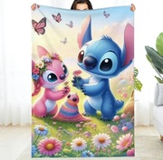 Nowy mięciutki duży koc bajkowy Stitch i Lilo 150x200