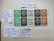8szt. znaczki 2x pasek Mi EG2 pw Niemcy 1940r. HINDENBURG Rzesza czyste **