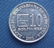 Moneta Wenezuela 10 boliwarów 2002