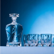 Duży zestaw do Whisky KARAFKA ŁAMANA 0,75 L + 6 SZKLANEK  