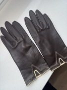 Damskie brązowe rękawiczki