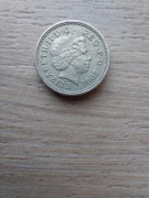 Wielka Brytania one pound 2001 st III Elżbieta II - 4 portret; krzyż celt