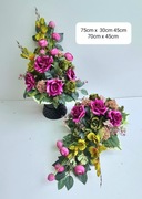 Stroik kompozycja na cmentarz grób komplet 