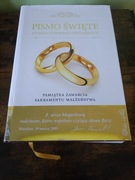 Pismo święte edycja ozdobna na ślub 