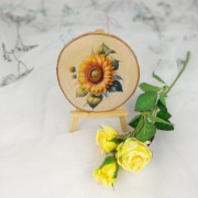 Plaster drewna pod kubek - zawieszka - słonecznik