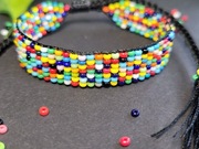 Kolorowa letnia bransoletka z koralików styl boho Rękodzieło Handmade