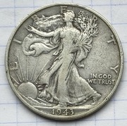 01003 USA 50 centów HALF 1943 D srebro ładna 