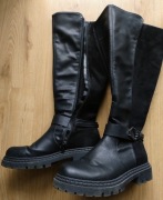 Buty kozaki damskie zimowe czarne Clara Barson rozmiar 39