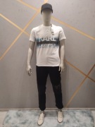 T-shirt męski KARL LAGERFELD biały z nadrukiem rozmiar S