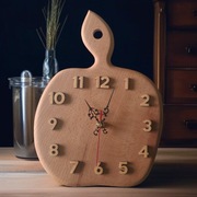 Zegar ścienny drewniany - deska do krojenia