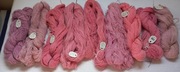 Włóczka wełna 100 % motek po 100 g cieniowana róż 