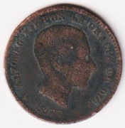 Moneta 5 centimos 1877 z Hiszpania