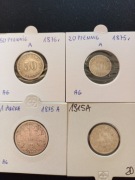 Zestaw srebrnych Marek i Pfenningów