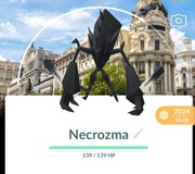 Pokemon Go Necrozma z tłem Go Fest Madryt Trade