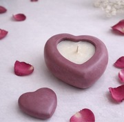 Świeca sojowa hand made kształt serca Heart rękodzieło na prezenty