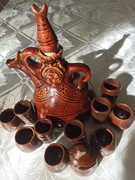 Karafka, kieliszki, Lajkonik, prezent,PRL