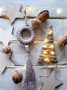 Ozdoba świąteczna w stylu Boho, eko bombka 022