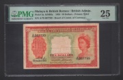 MALAJE I  BRYTYJSKIE BORNEO  - 10 DOLARÓW 1953