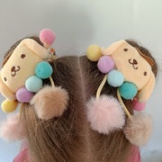 Pluszowa gumka do włosów na Mikołaja, Wigilię, Xmas - zestaw 2szt