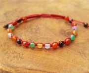 Bransoletka pleciona kamienie naturalne agat