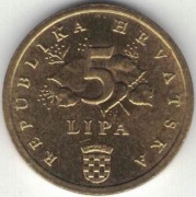 Chorwacja 5 lipa lip 2009 - 18 mm - nr 1