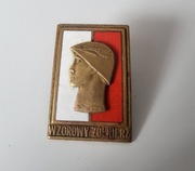 Odznaka przypinka Wzorowy Żołnierz wz.74 brąz LWP PRL