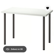 Biurko IKEAbiały/czarny, 100x60 cm