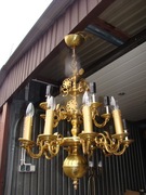 Żyrandol mosiężny Księstwo Warszawskie, 15 ramion.