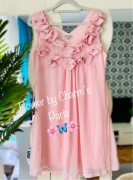 Nowa letnia krótka pudrowa sukienka Flower by Charms M/L