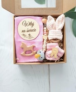 Prezent dla niemowlaka Gift Box Baby Shower KOLORY