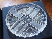 Duża Patera kryształowa talerz owocarka, vintage kryształy retro prl