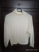 Golf cienki ecru M/L